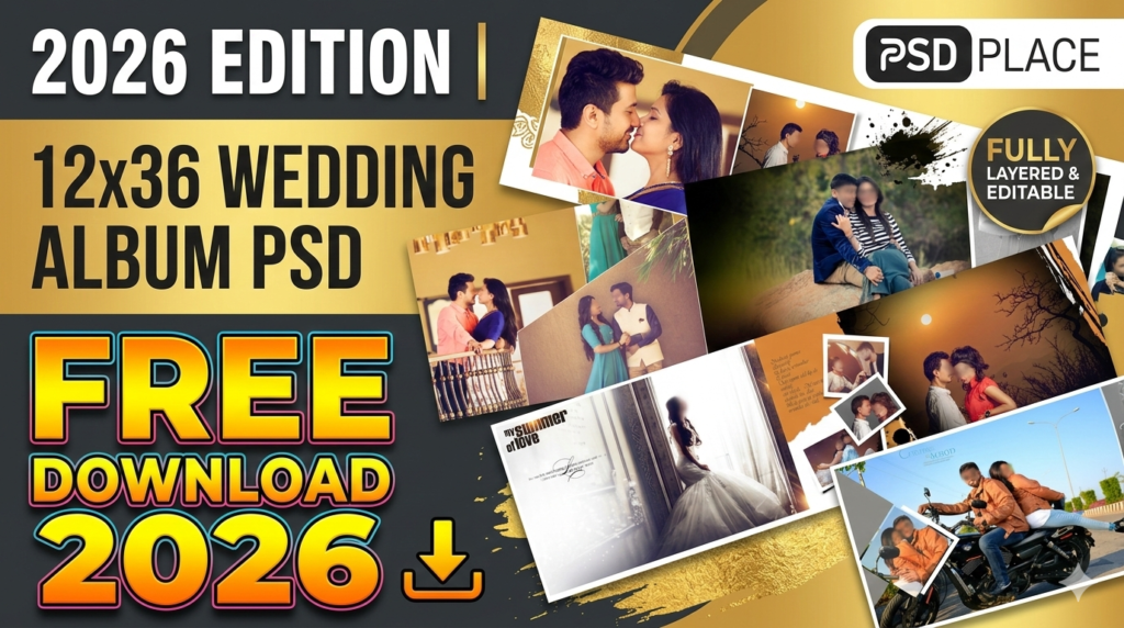 2026 Edition | 12x36 Wedding Album PSD Free Download 2026