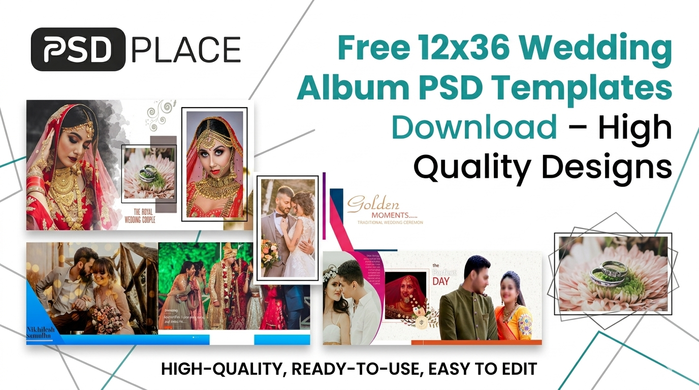 Free 12x36 Wedding Album PSD Templates Download – High Quality Designs
