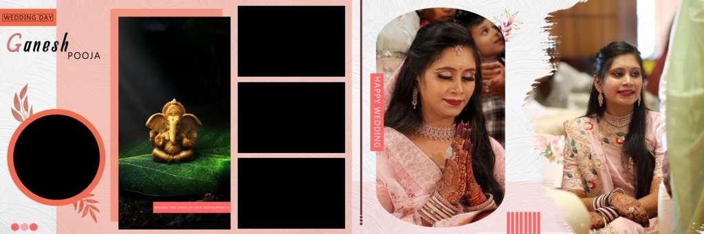 creative ganesh puja wedding album dm design sheets