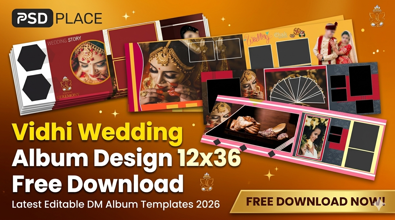 Vidhi Wedding Album Design 12x36 PSD Free Download – Latest Editable DM ...