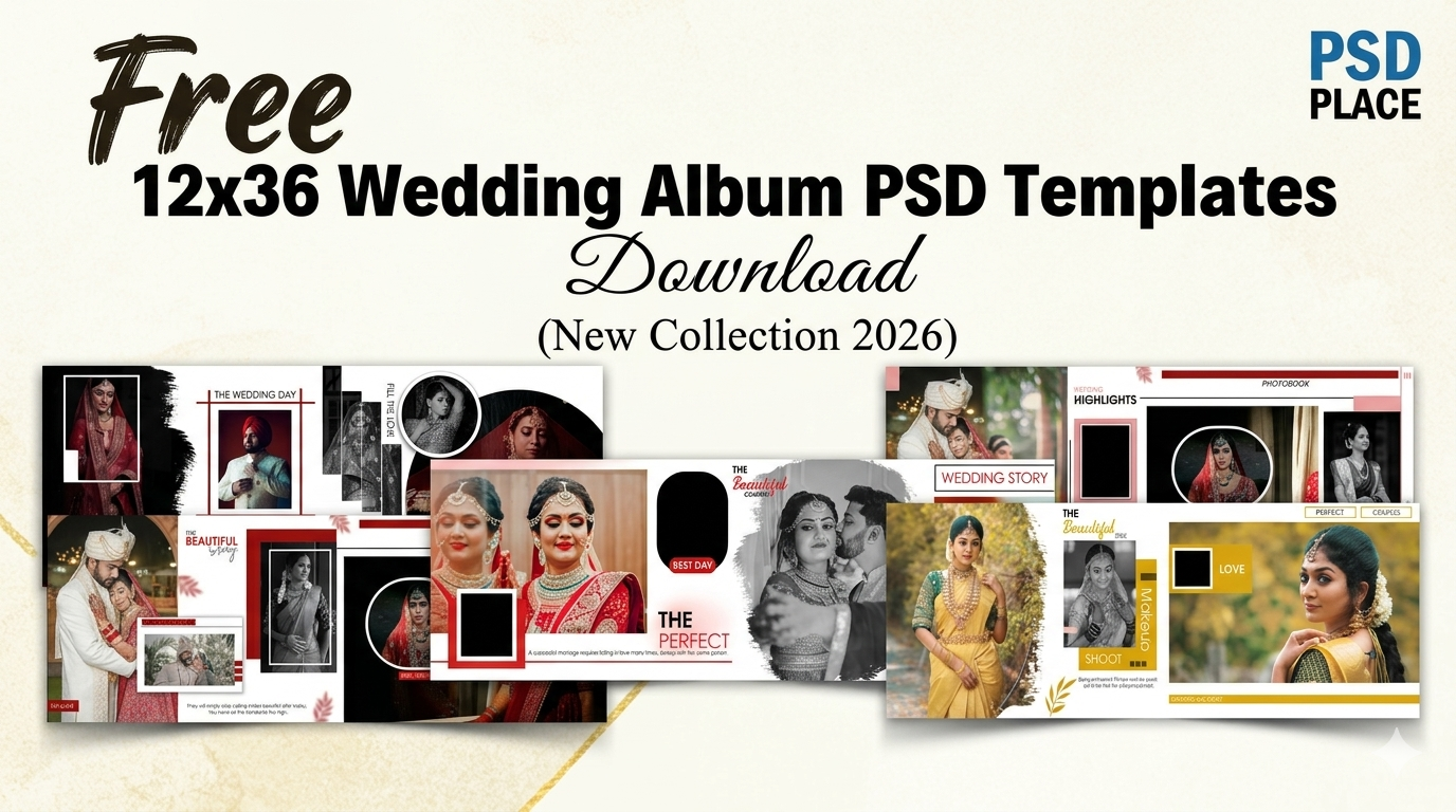 New Psd Free 12x36 Wedding Album PSD Templates Download (New Collection 2026)