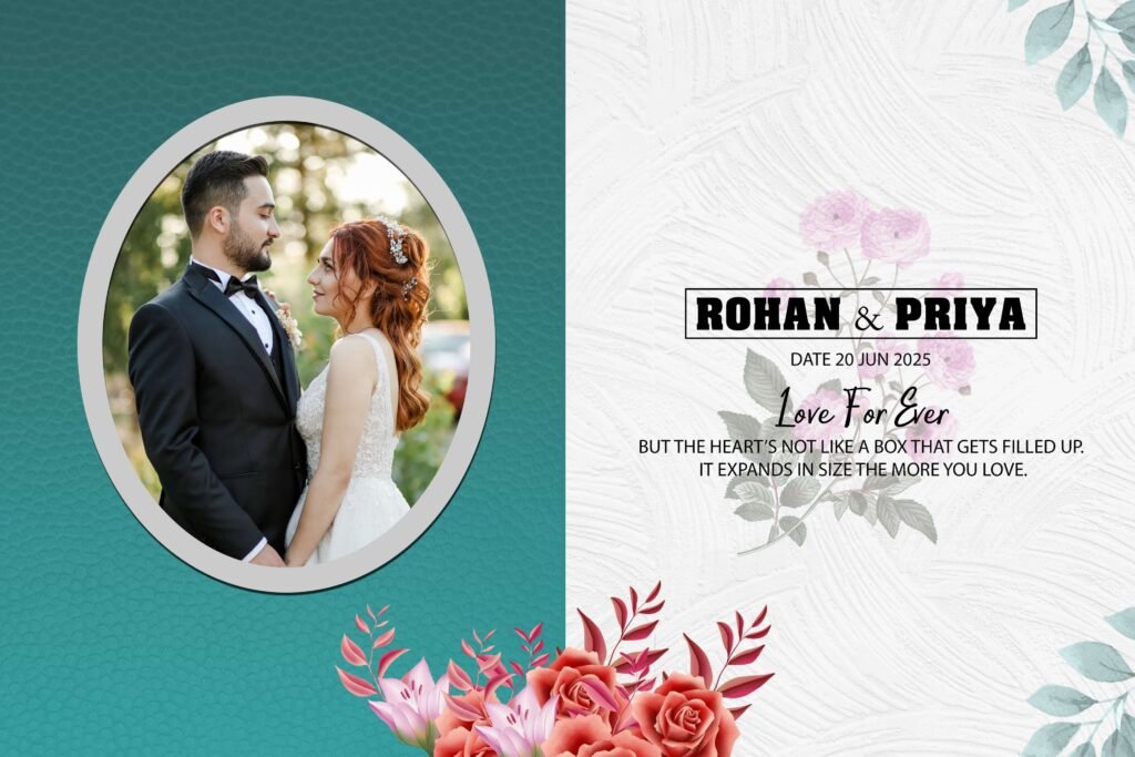 Professional 12X18 Wedding Album Cover Design PSD Download
